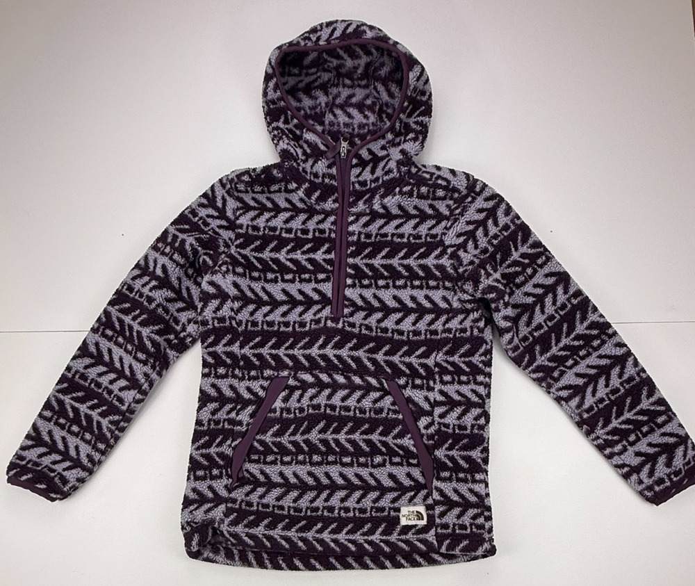 The North Face Printed Campshire 2.0 Women’s S Purple Sherpa Fleece Hoodie